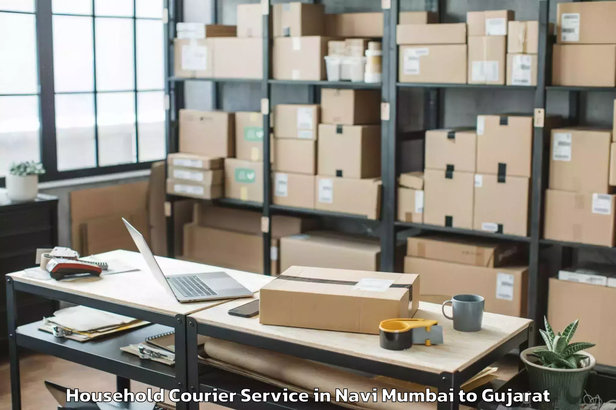 Expert Navi Mumbai to Vapi Household Courier